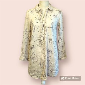 The white stuff longline linen oversized roll up sleeves size 10 dragonfly tunic